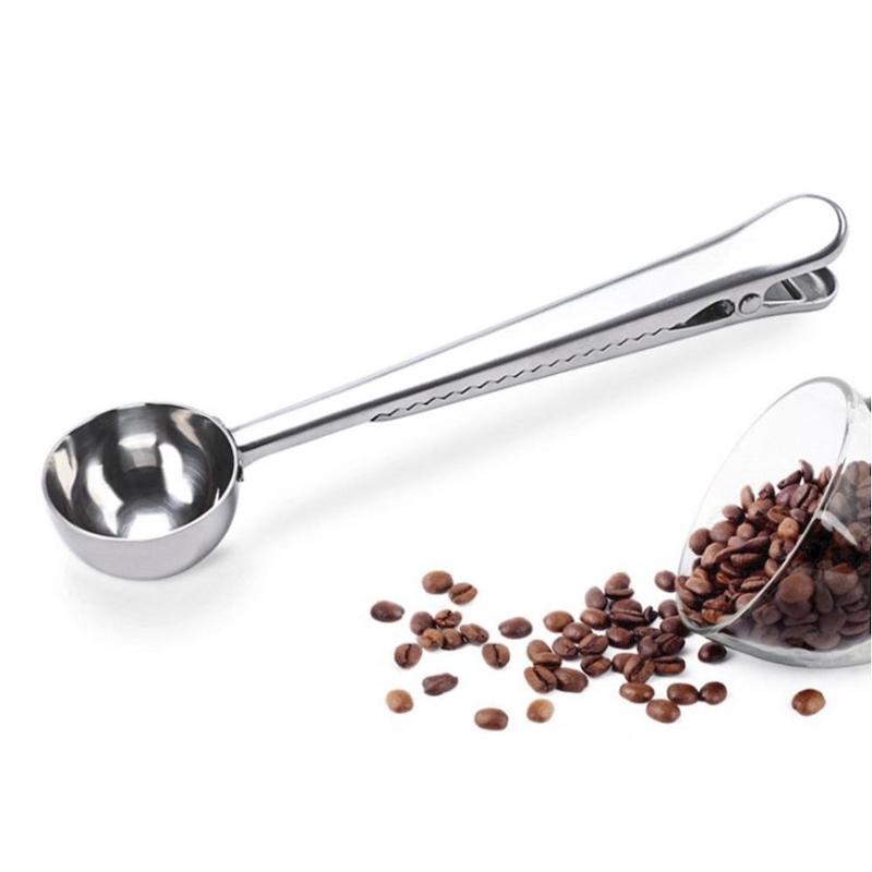 Amazon heiß verkauften Kaffeelöffel mit Kaffeebeutel Clip Edelstahl Kaffeelöffel Clip